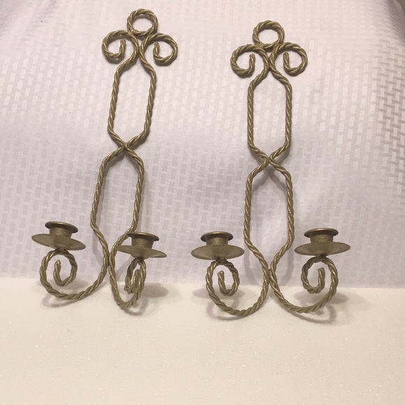 Candle holders wall sconce metal wall decor - Picture 1 of 5